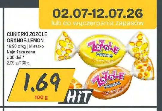 Cukierki Zozole Musss Lemon promocja w Słoneczko
