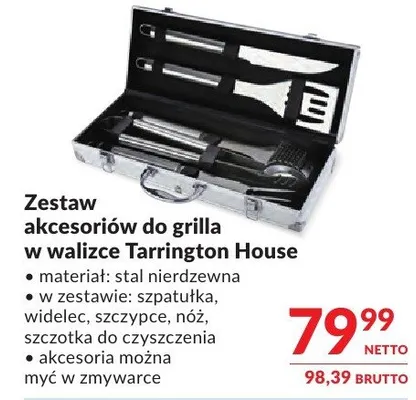 Zestaw akcesoriów do grilla w walizce Tarrington House promocja w Makro