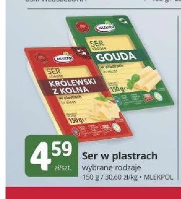 Ser Królewski z Kolna w plastrach Mlekpol promocja w Marketvita