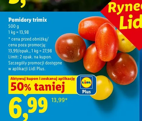 Pomidory trimix promocja w Lidl