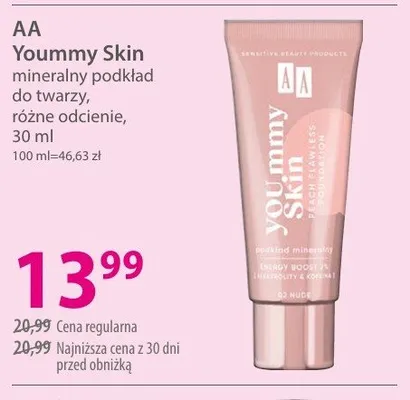 Mineralny podkład do twarzy AA Yoummy Skin promocja w Hebe