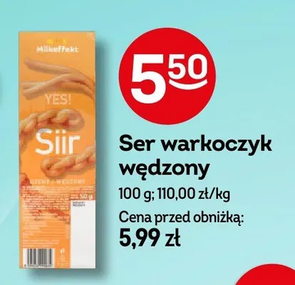 Ser warkoczyk wędzony promocja w Żabka