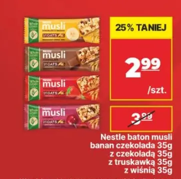 Baton musli banan czekolada Nestle promocja w API Market