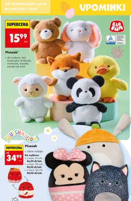Pluszak Squishmallows różne rodzaje do wyboru: o wys. 21 cm, o wys. 30 cm, o wys. 40 cm promocja w Biedronka