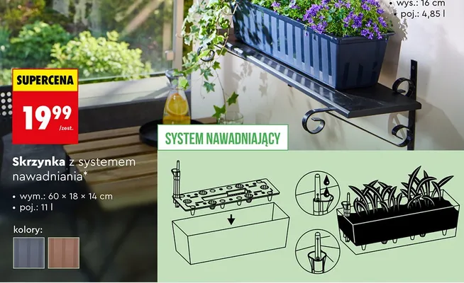 Skrzynka z systemem nawadniania promocja w Biedronka
