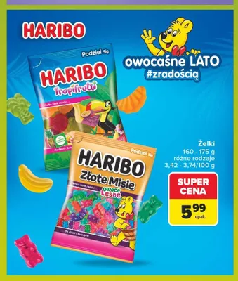 Żelki Haribo Tropifrutti promocja w Carrefour Market