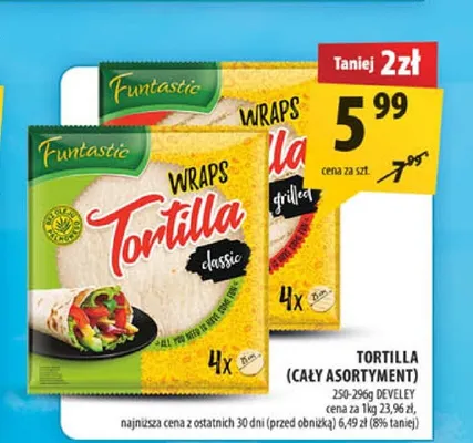 Tortilla Funtastic Wraps grill promocja w Arhelan