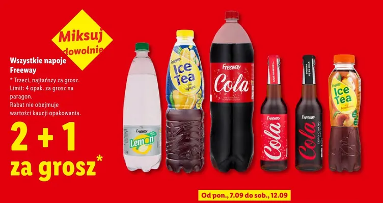 Napój gazowany Freeway Lemon promocja w Lidl