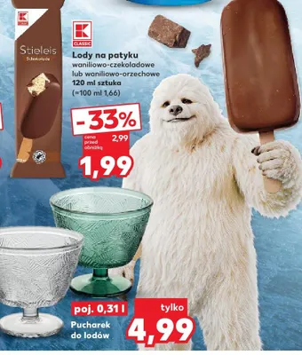 Lody na patyku K-Classic Stieleis waniliowo-orzechowe promocja w Kaufland