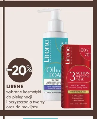Kosmetyki do pielęgnacji i oczyszczania twarzy oraz do makijażu Lirene promocja w Super-Pharm