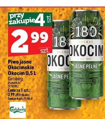 Piwo Okocimskie Okocim promocja w TOPAZ