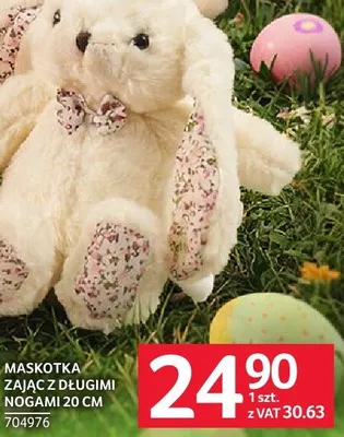 Maskotka zajączek z długimi nogami 20 cm promocja w Selgros