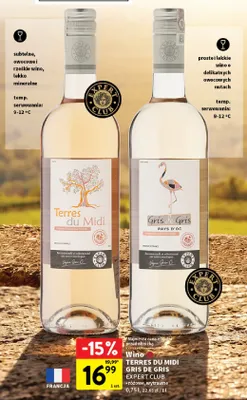 Wino różowe wytrawne Gris de Gris Expert Club promocja w Intermarche