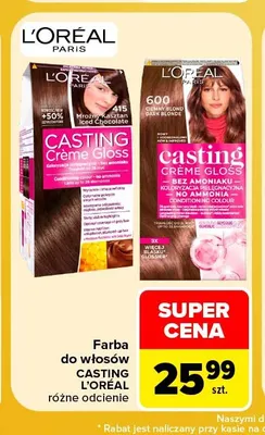 Farba do włosów Casting L'Oréal promocja w Carrefour