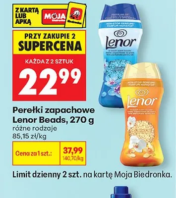 Perełki zapachowe Lenor Beads 270g promocja w Biedronka