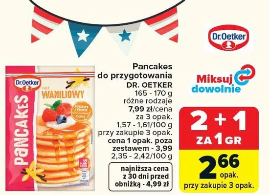Pancakes do przygotowania różne rodzaje promocja w Carrefour