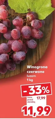 Winogrona czerwone luzem promocja w Kaufland