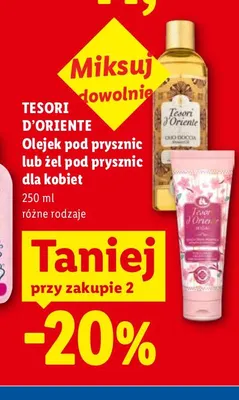 Żel pod prysznic dla kobiet Tesori d'Oriente promocja w Lidl