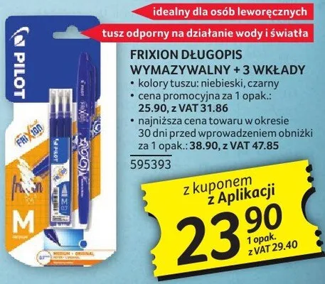 Długopis FRIXION DŁUGOPIS WYKRYWALNY 3W1 Z KARTĄ ŚWIETLNĄ I ZAKREŚLACZEM promocja w Selgros