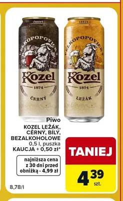 Piwo Kozel Bílý promocja w Carrefour Market