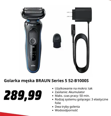 Golarka męska Braun Series 5 promocja w Media Markt