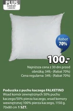 Poduszka z puchu kaczego FALKETIND promocja w Jysk