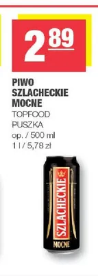 Piwo Szlacheckie Mocne promocja w SPAR