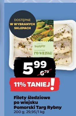 Filety śledziowe po wiejsku Pomorski Targ Rybny promocja w Netto