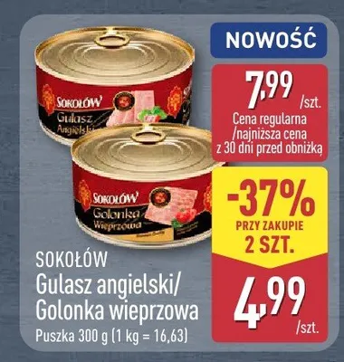 Gulasz angielski/golonka wieprzowa promocja w Aldi