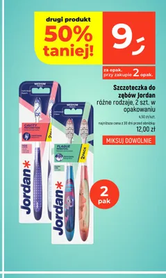 Szczoteczka do zębów Jordan Individual Reach 2-pak promocja w Dealz
