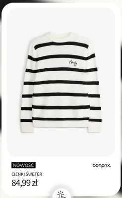 Cienki sweter Bonprix promocja w bonprix