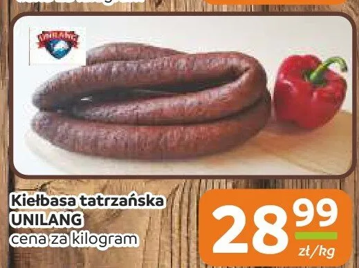 Kiełbasa tatrzańska Unilang promocja w Społem Częstochowa