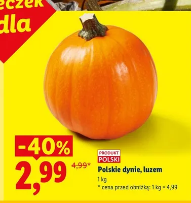 Polskie dynie luzem promocja w Lidl