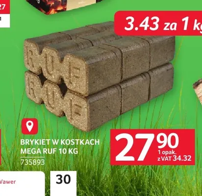 Brykiet w kostkach Mega Ruf promocja w Selgros