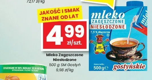 Mleko Zagęszczone Niesłodzone Gostyńskie promocja w emma MARKET