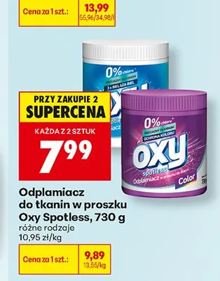 Odplamiacz do tkanin w proszku Oxy Spotless promocja w Biedronka
