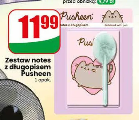 Zestaw notes z długopisem Pusheen promocja w Dino