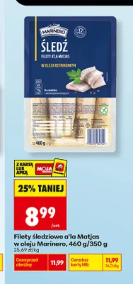 Filety śledziowe a'la Matjas w oleju Marinero promocja w Biedronka