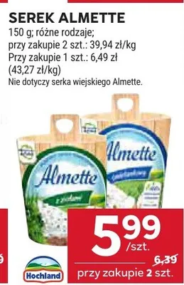 Serek Almette różne rodzaje promocja w Stokrotka