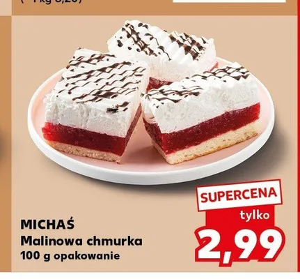Ciasto Malinowa chmurka Michaś promocja w Kaufland