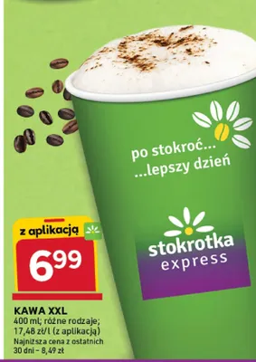 Kawa XXL 400 ml, różne rodzaje promocja w Stokrotka