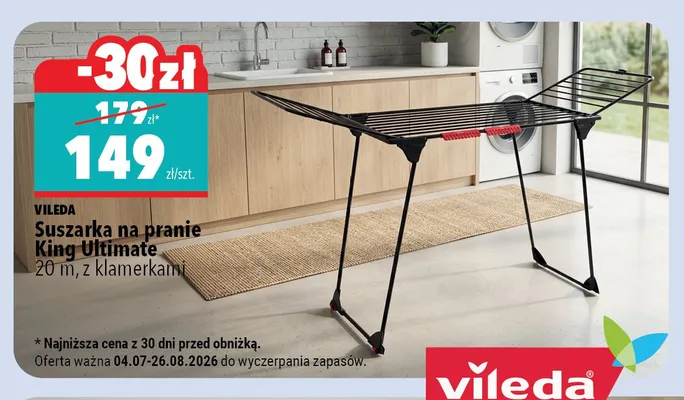 Suszarka na pranie Vileda King Ultimate promocja w Biedronka Home