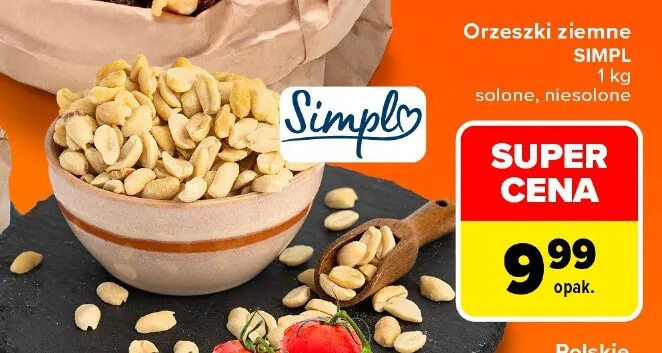 Orzeszki ziemne solone Simpl promocja w Carrefour Market