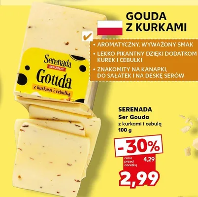 Ser Gouda z kurkami i cebulą Serenada promocja w Kaufland