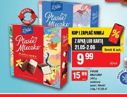 Ptasie Mleczko E.Wedel śmietankowe promocja w Chorten
