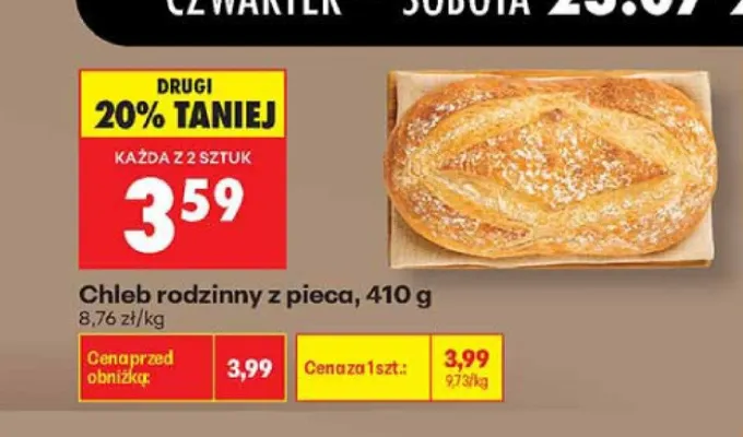 Chleb rodzinny z pieca promocja w Biedronka