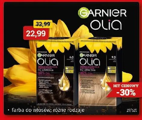 Farba do włosów różne rodzaje Garnier Olia promocja w Drogeria Kosmyk
