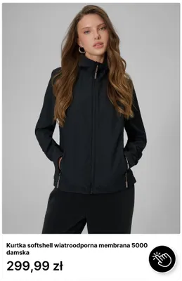 Kurtka softshell wiatroodporna membrana 5000 damska promocja w 4F