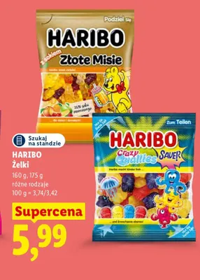 Żelki Haribo Złote Misie z sokiem promocja w Lidl