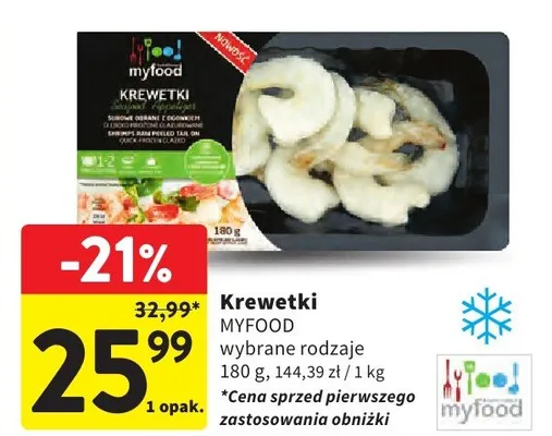 Krewetki - wybrane rodzaje promocja w Intermarche